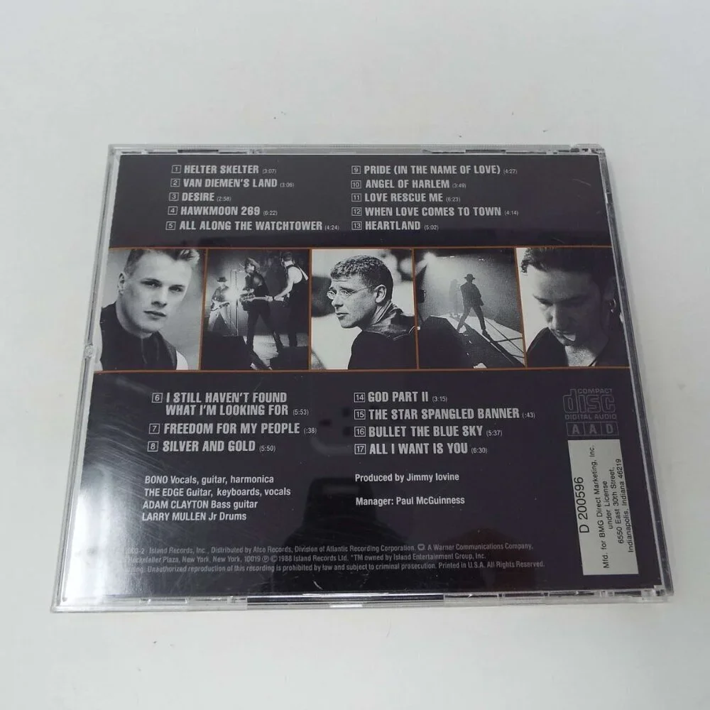 U2 Rattle And Hum CD - Picture 2 of 3